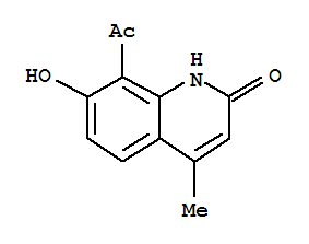 (9ci)-8-乙酰基-7-羥基-4-甲基-2(1H)-喹啉酮結(jié)構(gòu)式_406699-89-6結(jié)構(gòu)式