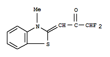 (9ci)-1,1-二氟-3-(3-甲基-2(3h)-苯并噻唑)-2-丙酮結構式_41131-04-8結構式