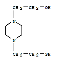 (9ci)-4-(2-疏基乙基)-1-哌嗪乙醇結(jié)構(gòu)式_42302-15-8結(jié)構(gòu)式
