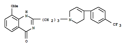 (9ci)-2-[3-[3,6-二氫-4-[4-(三氟甲基)苯基]-1(2H)-吡啶]丙基]-8-甲氧基-4(1H)-喹唑啉酮結(jié)構(gòu)式_437996-35-5結(jié)構(gòu)式