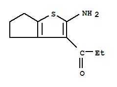(9ci)-1-(2-氨基-5,6-二氫-4H-環(huán)戊并[b]噻吩-3-基)-1-丙酮結構式_438532-24-2結構式