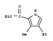 (9ci)-4-乙基-3-甲基-1H-吡咯-2-羧酸乙酯結構式_4391-98-4結構式