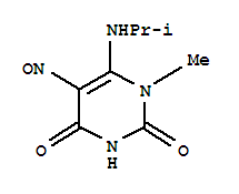 (9ci)-1-甲基-6-[(1-甲基乙基)氨基]-5-亞硝基-2,4(1H,3h)-嘧啶二酮結(jié)構(gòu)式_445481-71-0結(jié)構(gòu)式