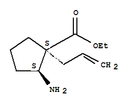 (1r,2r)-rel-2-氨基-1-(2-丙烯基)-環(huán)戊烷羧酸乙酯結(jié)構(gòu)式_446064-10-4結(jié)構(gòu)式