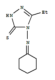(9ci)-4-(環(huán)己基氨基)-5-乙基-2,4-二氫-3H-1,2,4-噻唑-3-硫酮結構式_451450-93-4結構式