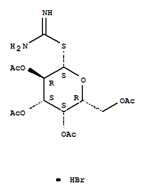 2-(2,3,4,6-四-O-乙?；?beta-D-吡喃半乳糖基)異硫脲氫溴酸鹽結(jié)構(gòu)式_51224-13-6結(jié)構(gòu)式