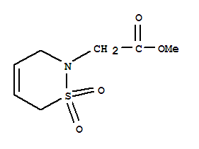 2H-1,2-thiazine-2-acetic acid,3,6-dihydro-,methyl ester,1,1-dioxideStructure,515130-17-3Structure 2H-1,2-thiazine-2-acetic acid,3,6-dihydro-,methyl ester,1,1-dioxide Structure,515130-17-3Structure