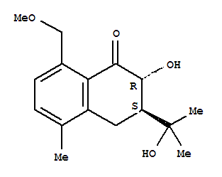 3,4-Dihydro-2α-hydroxy-3β-(1-hydroxy-1-methylethyl)-8-methoxymethyl-5-methylnaphthalen-1(2h)-oneStructure,53915-44-9Structure 3,4-Dihydro-2α-hydroxy-3β-(1-hydroxy-1-methylethyl)-8-methoxymethyl-5-methylnaphthalen-1(2h)-one Structure,53915-44-9Structure