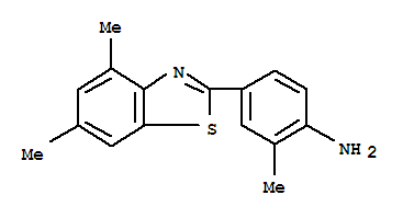 2-(3-Methyl-4-aminophenyl)-4,6-dimethylbenzothiazoleStructure,5855-93-6Structure 2-(3-Methyl-4-aminophenyl)-4,6-dimethylbenzothiazole Structure,5855-93-6Structure