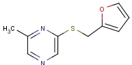 Pyrazine,2-(2-furanylmethyl)thio-6-methyl-Structure,59303-09-2Structure Pyrazine,2-(2-furanylmethyl)thio-6-methyl- Structure,59303-09-2Structure