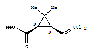 Methyl 3-(2,2-dichloroethenyl)-2,2-dimethyl-cyclopropane-1-carboxylateStructure,61976-30-5Structure Methyl 3-(2,2-dichloroethenyl)-2,2-dimethyl-cyclopropane-1-carboxylate Structure,61976-30-5Structure