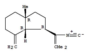 (1R,7aα)-octahydro-1α-(1-isocyano-2-methyl-1-propenyl)-3aα-methyl-7-methylene-1h-indeneStructure,62078-10-8Structure (1R,7aα)-octahydro-1α-(1-isocyano-2-methyl-1-propenyl)-3aα-methyl-7-methylene-1h-indene Structure,62078-10-8Structure