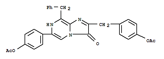 6-[4-(乙酰基氧基)苯基]-2-[[4-(乙?；趸?苯基]甲基]-8-(苯基甲基)-咪唑并[1,2-a]吡嗪-3(7h)-酮結(jié)構(gòu)式_65417-18-7結(jié)構(gòu)式