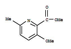 3-甲氧基-6-甲基-2-吡啶羧酸甲酯結構式_65515-24-4結構式