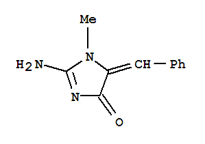 2-氨基-1,5-二氫-1-甲基-5-(苯基亞甲基)-4H-咪唑-4-酮結(jié)構(gòu)式_6964-11-0結(jié)構(gòu)式
