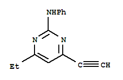 (9ci)-4-乙基-6-乙炔-n-苯基-2-嘧啶胺結(jié)構(gòu)式_704890-07-3結(jié)構(gòu)式
