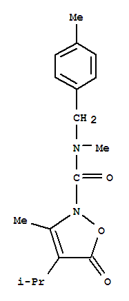  n,3-二甲基-4-(1-甲基乙基)-n-[(4-甲基苯基)甲基]-5-氧代-2(5H)-異噁唑羧酰胺結構式_706803-72-7結構式