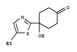 (9ci)-4-(5-乙基-2-噻唑)-4-羥基-環(huán)己酮結(jié)構(gòu)式_708274-05-9結(jié)構(gòu)式
