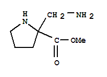 (9ci)-2-(氨基甲基)-脯氨酸甲酯結(jié)構(gòu)式_708972-38-7結(jié)構(gòu)式
