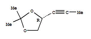 (4r)-(9ci)-2,2-二甲基-4-(1-丙炔)-1,3-二氧戊環(huán)結(jié)構(gòu)式_710324-25-7結(jié)構(gòu)式
