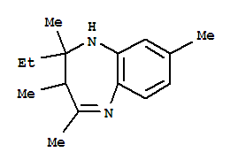 (9ci)-2-乙基-2,3-二氫-2,3,4,8-四甲基-1H-1,5-苯并二氮雜卓結(jié)構(gòu)式_710355-62-7結(jié)構(gòu)式