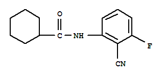 (9ci)-n-(2-氰基-3-氟苯基)-環(huán)己烷羧酰胺結構式_713078-43-4結構式