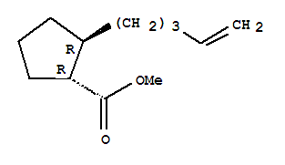 (1r,2r)-rel-(9ci)-2-(4-戊烯基)-環(huán)戊烷羧酸甲酯結(jié)構(gòu)式_714957-63-8結(jié)構(gòu)式
