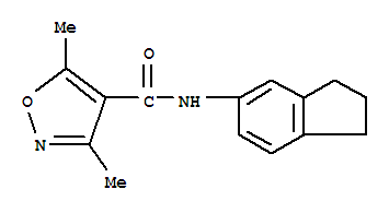 (9ci)-n-(2,3-二氫-1H-茚-5-基)-3,5-二甲基-4-異噁唑羧酰胺結(jié)構(gòu)式_717872-09-8結(jié)構(gòu)式