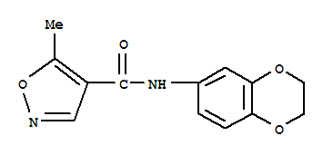 (9ci)-n-(2,3-二氫-1,4-苯并二噁英-6-基)-5-甲基-4-異噁唑羧酰胺結(jié)構(gòu)式_720702-80-7結(jié)構(gòu)式