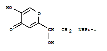 (9ci)-5-羥基-2-[1-羥基-2-[(1-甲基乙基)氨基]乙基]-4H-吡喃-4-酮結構式_721387-09-3結構式