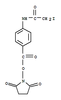 4-[(2-碘乙?；?氨基]-苯甲酸 2,5-二氧代-1-吡咯烷基酯結(jié)構(gòu)式_72252-96-1結(jié)構(gòu)式