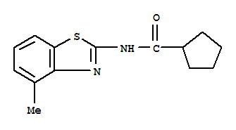 (9ci)-n-(4-甲基-2-苯并噻唑)-環(huán)戊烷羧酰胺結(jié)構(gòu)式_723742-77-6結(jié)構(gòu)式