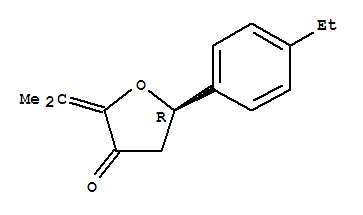 (5r)-(9ci)-5-(4-乙基苯基)二氫-2-(1-甲基亞乙基)-3(2H)-呋喃酮結(jié)構(gòu)式_724477-84-3結(jié)構(gòu)式