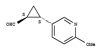 (1r,2r)-rel-2-(6-甲氧基-3-吡啶)-環(huán)丙烷羧醛結(jié)構(gòu)式_724770-89-2結(jié)構(gòu)式