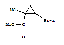 (9ci)-1-氰基-2-(1-甲基乙基)-環(huán)丙烷羧酸甲酯結(jié)構(gòu)式_724773-45-9結(jié)構(gòu)式