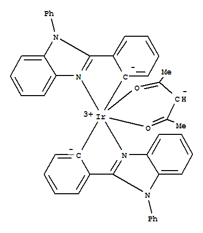 (2,4-戊二酮酸-kO,kO)雙[2-(1-苯基-1H-苯并咪唑-2-基-kN3)苯基-kC]銥結構式_725251-25-2結構式