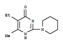 (9ci)-5-乙基-6-甲基-2-(1-哌啶基)-4(1H)-嘧啶酮結(jié)構(gòu)式_727390-78-5結(jié)構(gòu)式