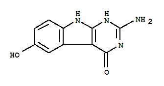 (9ci)-2-氨基-1,9-二氫-6-羥基-4H-嘧啶并[4,5-b]吲哚-4-酮結構式_728880-57-7結構式