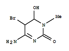 反式-(9ci)-4-氨基-5-溴-5,6-二氫-6-羥基-1-甲基-2(1H)-嘧啶酮結(jié)構(gòu)式_734489-50-0結(jié)構(gòu)式