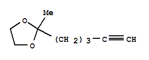 (9ci)-2-甲基-2-(4-戊炔yl)-1,3-二氧戊環(huán)結(jié)構(gòu)式_74066-96-9結(jié)構(gòu)式