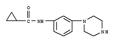 (9ci)-n-[3-(1-哌嗪)苯基]-環(huán)丙烷羧酰胺結(jié)構(gòu)式_740873-71-6結(jié)構(gòu)式