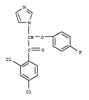 1-(2,4-二氯苯基)-2-(4-氟苯氧基)-2-(1H-咪唑-1-基)-乙酮結(jié)構(gòu)式_745733-29-3結(jié)構(gòu)式