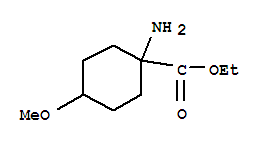 (9ci)-1-氨基-4-甲氧基-環(huán)己烷羧酸乙酯結(jié)構(gòu)式_747402-16-0結(jié)構(gòu)式