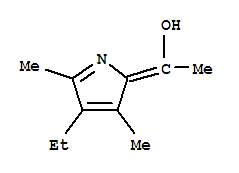 (9ci)-1-(4-乙基-3,5-二甲基-2H-吡咯-2-基)-乙醇結構式_750511-61-6結構式