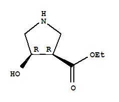 順式-(9ci)-4-羥基-3-吡咯烷羧酸乙酯結(jié)構(gòu)式_752936-83-7結(jié)構(gòu)式
