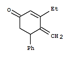 (9ci)-3-乙基-4-亞甲基-5-苯基-2-環(huán)己烯-1-酮結(jié)構(gòu)式_753026-61-8結(jié)構(gòu)式