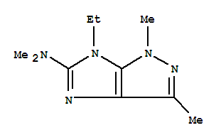 (9ci)-6-乙基-1,6-二氫-n,n,1,3-四甲基-咪唑并[4,5-c]吡唑-5-胺結(jié)構(gòu)式_754164-30-2結(jié)構(gòu)式