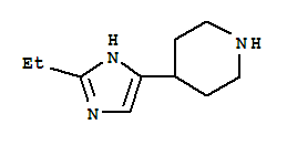 (9ci)-4-(2-乙基-1H-咪唑-4-基)-哌啶結(jié)構(gòu)式_754185-75-6結(jié)構(gòu)式