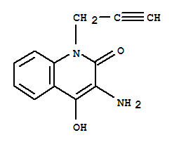 (9ci)-3-氨基-4-羥基-1-(2-丙炔)-2(1H)-喹啉酮結(jié)構(gòu)式_757888-54-3結(jié)構(gòu)式