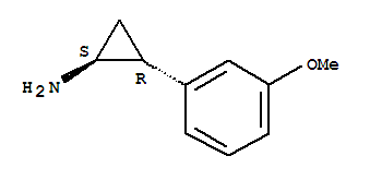 (1s-反式)-(9ci)-2-(3-甲氧基苯基)-環(huán)丙胺結(jié)構(gòu)式_763887-87-2結(jié)構(gòu)式